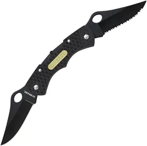 Schrade SCH005DLB 7.4in Stainless Steel Double Lockback Folding Knife with 2.3in Clip Point Blade and Aluminum Handle