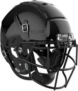 Schutt F7 VTD Collegiate Football Helmet, EGOP NB VC Facemask Attached, Large, Black