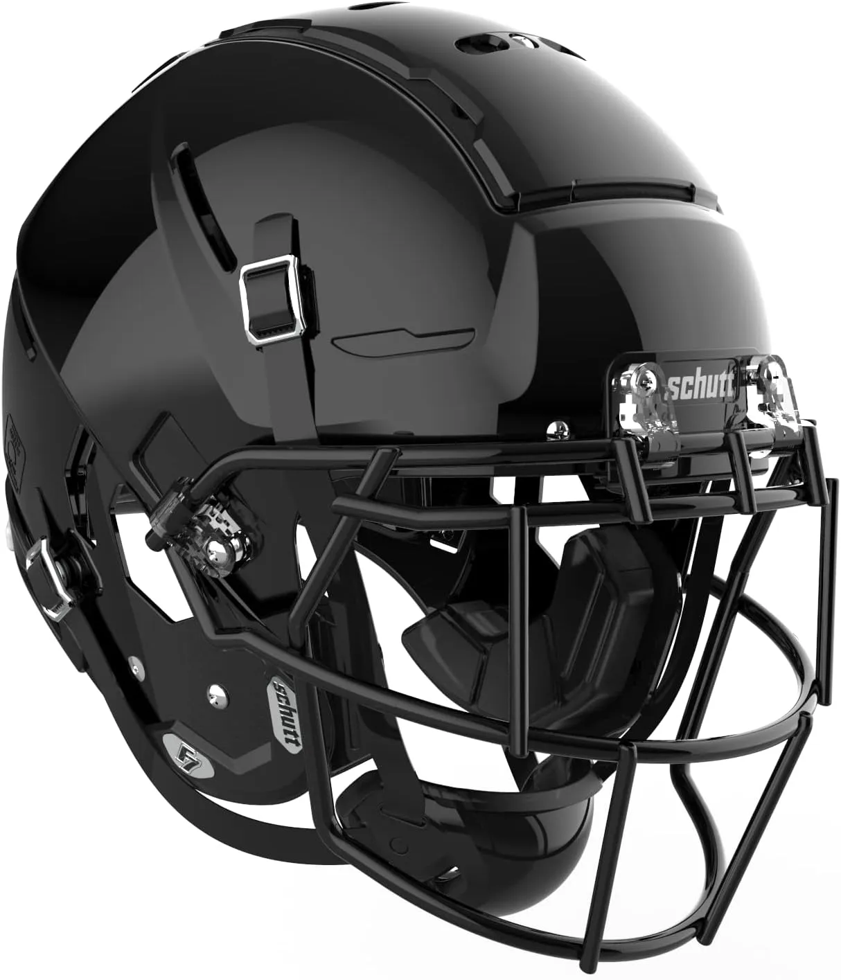 Schutt F7 VTD Collegiate Football Helmet, EGOP NB VC Facemask Attached, Large, Black