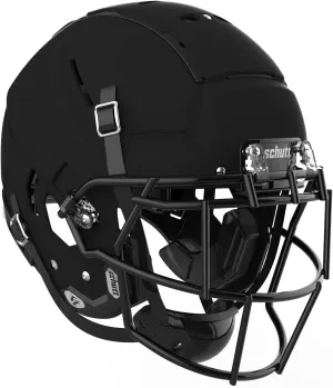 Schutt F7 VTD Collegiate Football Helmet, EGOP NB VC Facemask Attached, X-Large, Matte Black