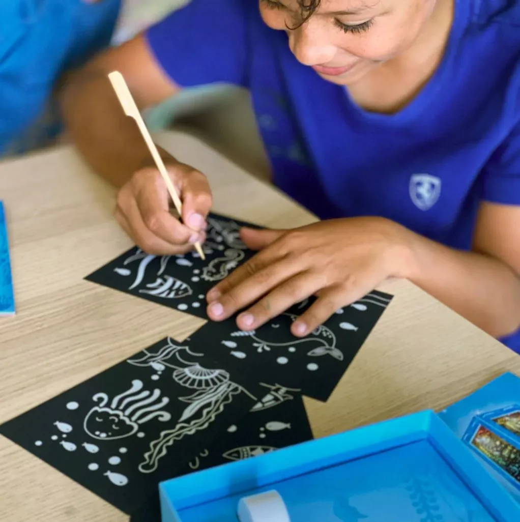 Sea Life Lantern Scratch Art Set