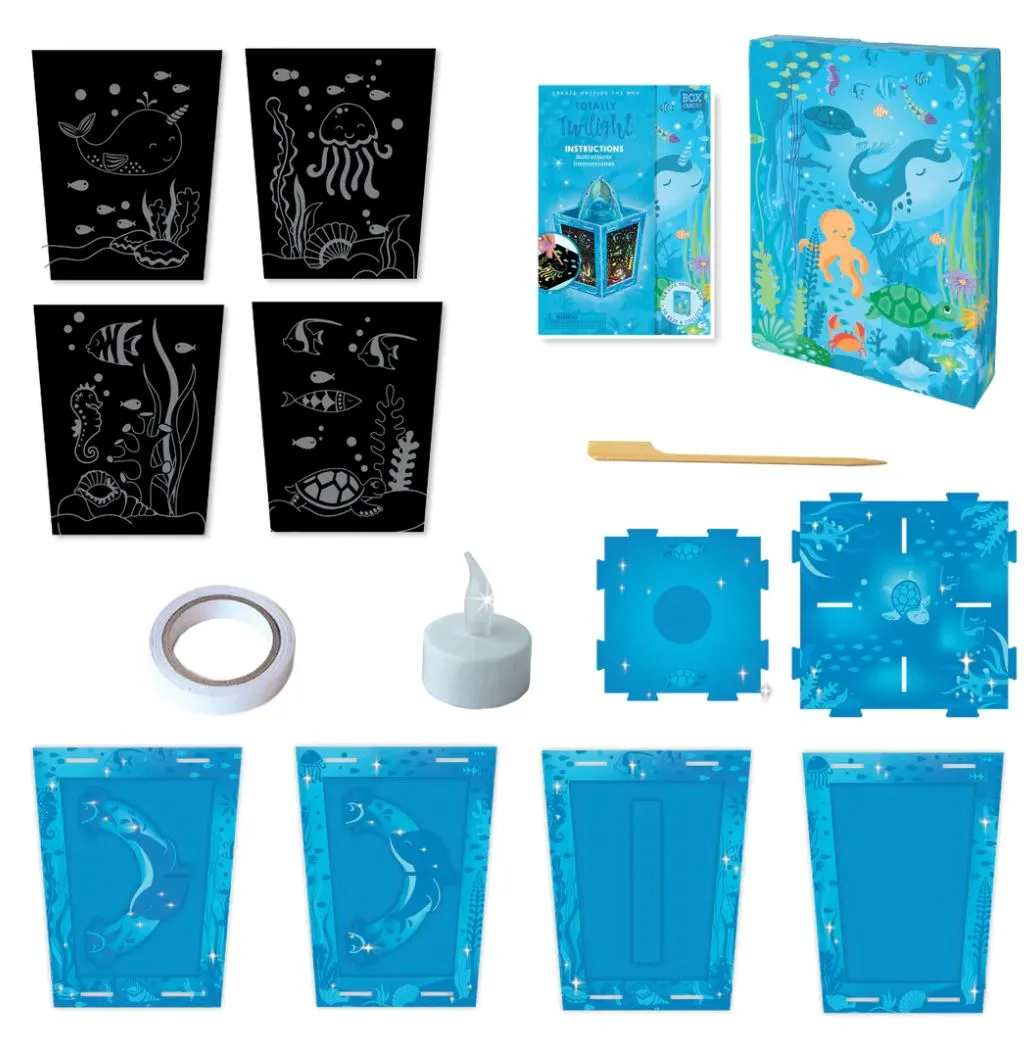 Sea Life Lantern Scratch Art Set