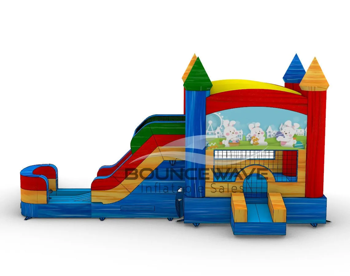 Seasonal Sampler Econo Panel Bounce House with Slide (Wet/Dry)