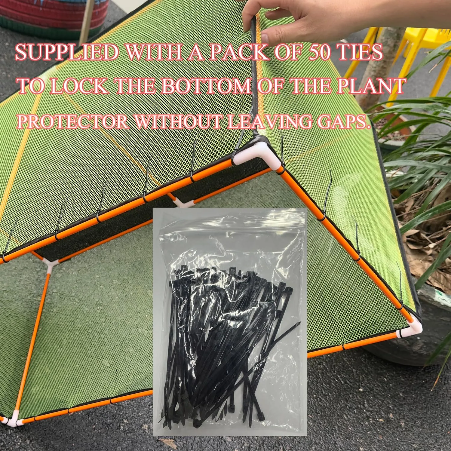Seedling Net Plant Protector, 19 Fibreglass Poles Make Up The Garden Plant Awning, Bird Netting, Preventing The Hot Sun and Squirrels from Harming Plant Seedlings,35.4" X 17.7" X 17.7"