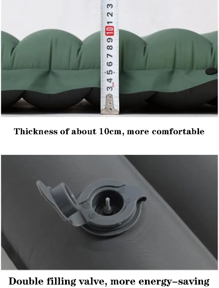Self-Inflating Pads Single Quick Automatic Air Inflatable Mattress Outdoor Camping Sleeping Pad Double Sided Thickened TPU Mattress Suitable For Tent Backpacking And Hiking, Car Use, Indoor Office Res