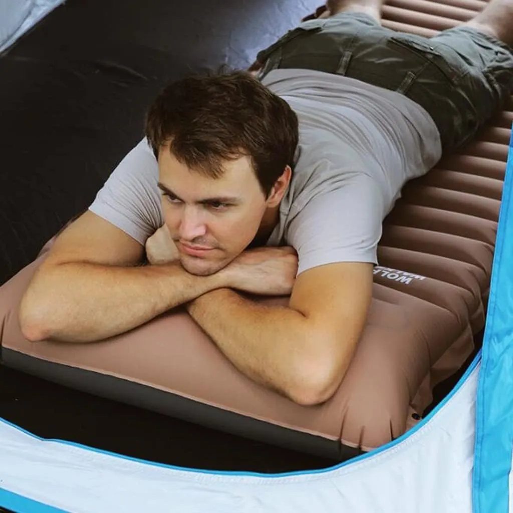 Self-Inflating Pads Single Quick Automatic Air Inflatable Mattress Outdoor Camping Sleeping Pad Double Sided Thickened TPU Mattress Suitable For Tent Backpacking And Hiking, Car Use, Indoor Office Res