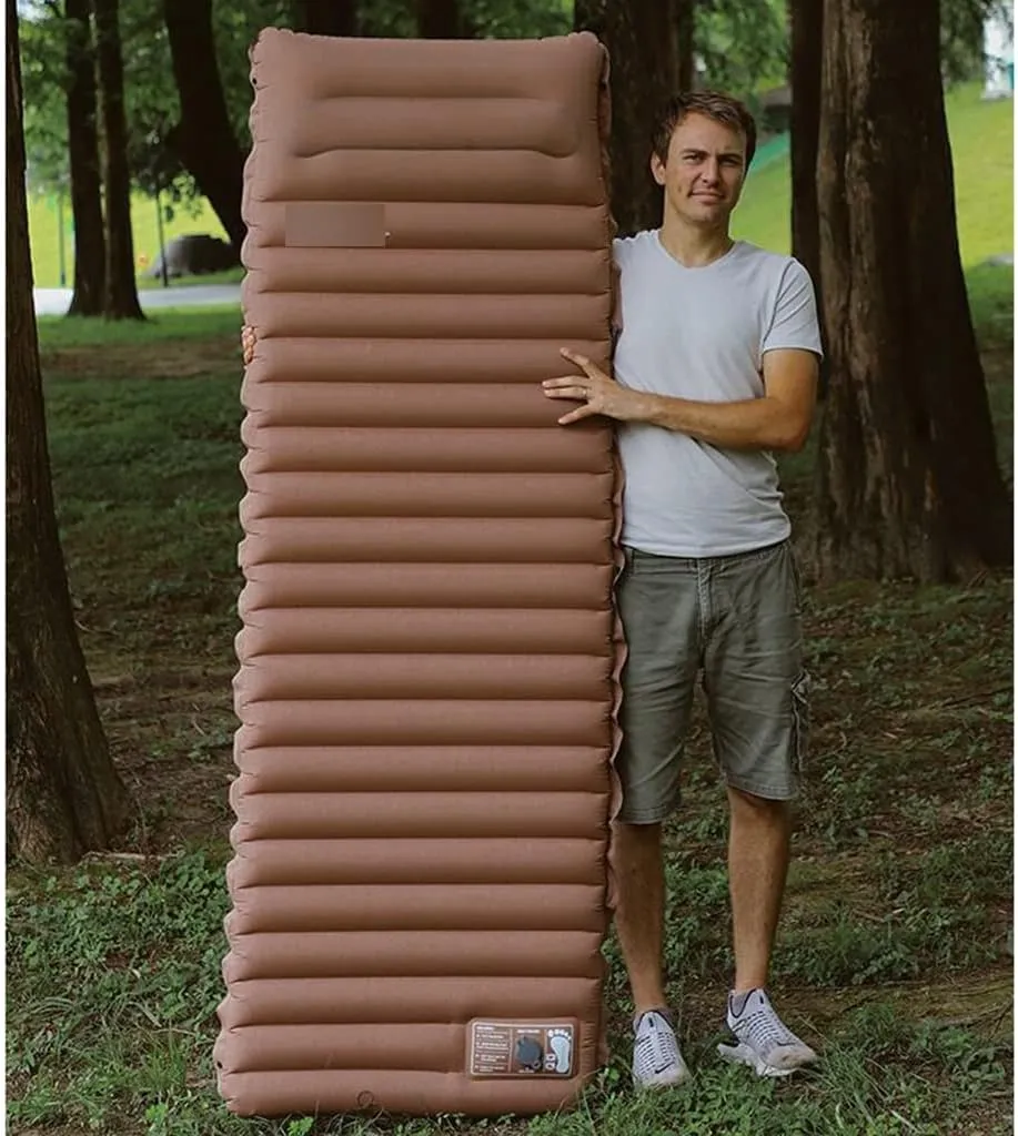 Self-Inflating Pads Single Quick Automatic Air Inflatable Mattress Outdoor Camping Sleeping Pad Double Sided Thickened TPU Mattress Suitable For Tent Backpacking And Hiking, Car Use, Indoor Office Res