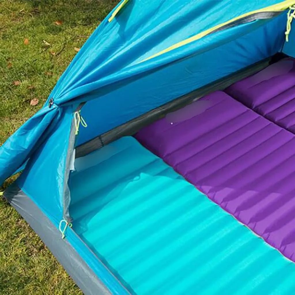 Self-Inflating Pads Thickened Press Inflatable Cushion Camping Outdoor Tent Sleeping Pad, Camping Portable Lunch Mattress, Suitable for Car Camping, Tent and Backpack, Office Lunch Break