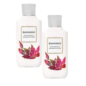 Set of 2 Bath and Body Works Bahamas Passionfruit Banana Flower Lotion 8 Ounce Full Size