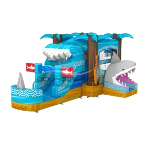 Shark Beach Econo Bounce House with Slide (Wet/Dry)