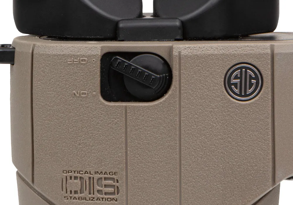 Sig Sauer Zulu6 FDE HDX OIS 12x42mm Waterproof Fog-Proof Roof Prism Binocular with Image Stabilization (SOZ6WP12)