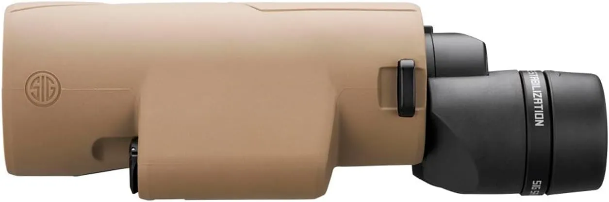 SIG SAUER ZULU6 HDX PRO 16x50mm Waterproof Fogproof Durable FDE Image Stabilized Hunting Binoculars, Multicoated Anti-Glare Lenses, Up to 40 Hours Runtine, Carrying Case & Carrying Strap Included