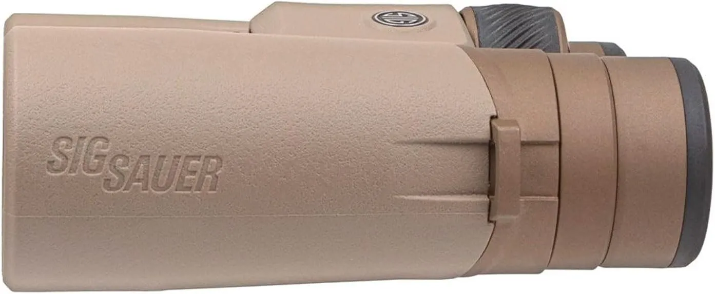 SIG SAUER ZULU8 HDX 10x42mm Waterproof Fogproof Durable Bright Clear Precise Ergonomic Closed Bridge FDE Hunting Binoculars with Anti-Reflective Lenses - Molded EVA Carrying Case Included