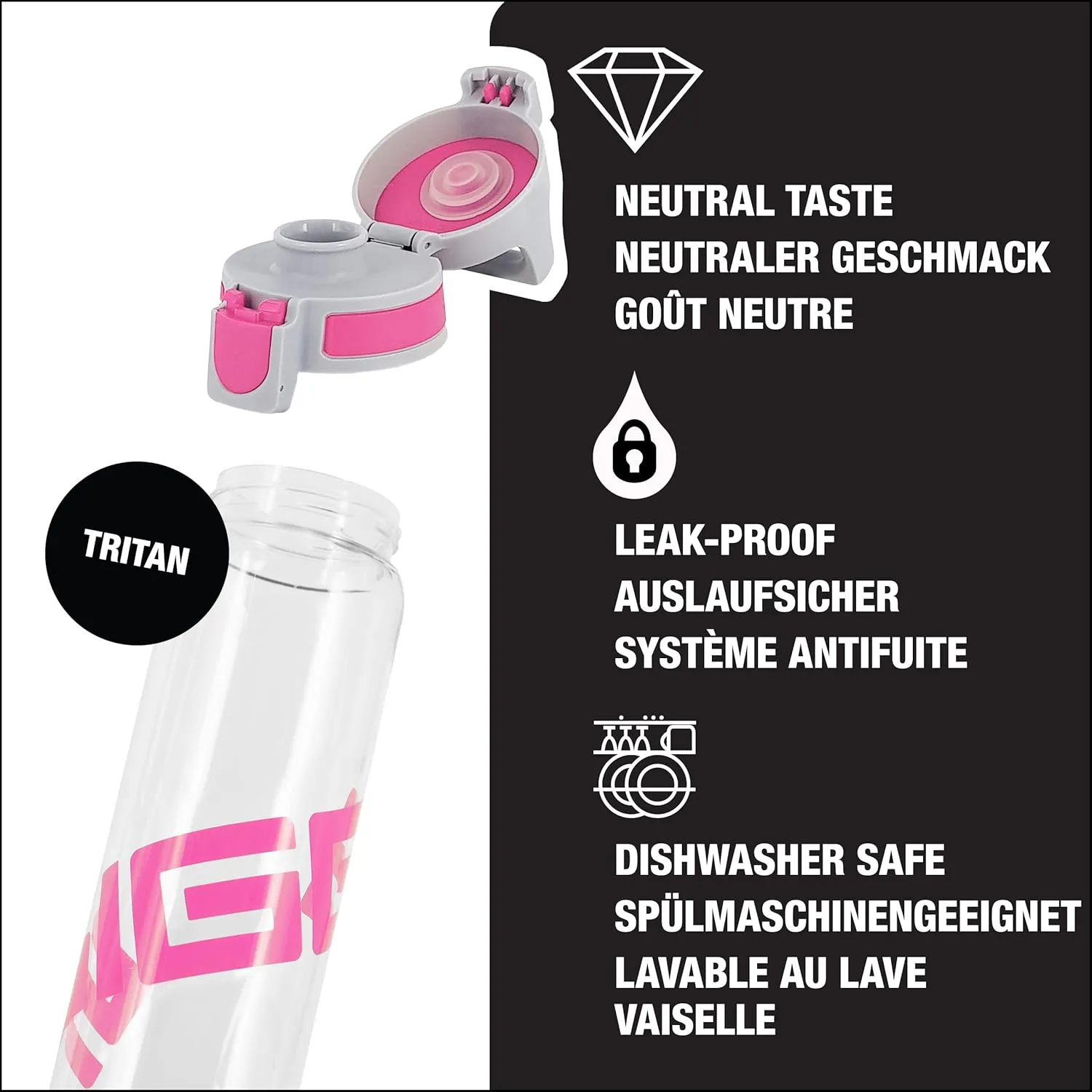 SIGG - Tritan Renew Transparent Water Bottle - Total Clear ONE MyPlanet - For Carbonated Beverages - Dishwasher Safe - With Fruit Strainer - Leakproof & Lightweight - BPA Free - 17 Oz / 25 Oz / 51 Oz