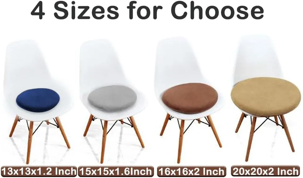 Sigmat Memory Foam Seat Cushion Anti-slip Soft Round Stool Cushion Chair Pad 13 Inch Navy
