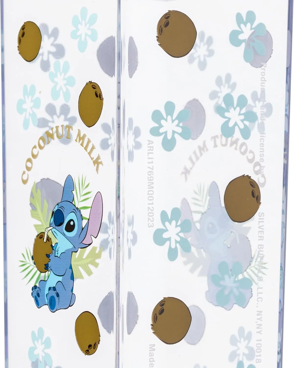 Silver Buffalo Disney Lilo and Stitch “Coconut Milk” Plastic Milk Carton Bottle Featuring Stitch, 16.2 Ounces