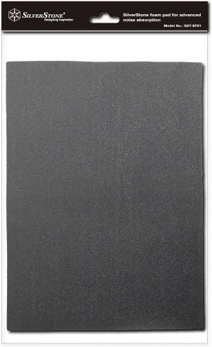 Silverstone 21-Inch x 15-Inch 4mm Thick 2-Piece Sound Dampening Acoustic EP0M Silent Foam SF01 (Black)