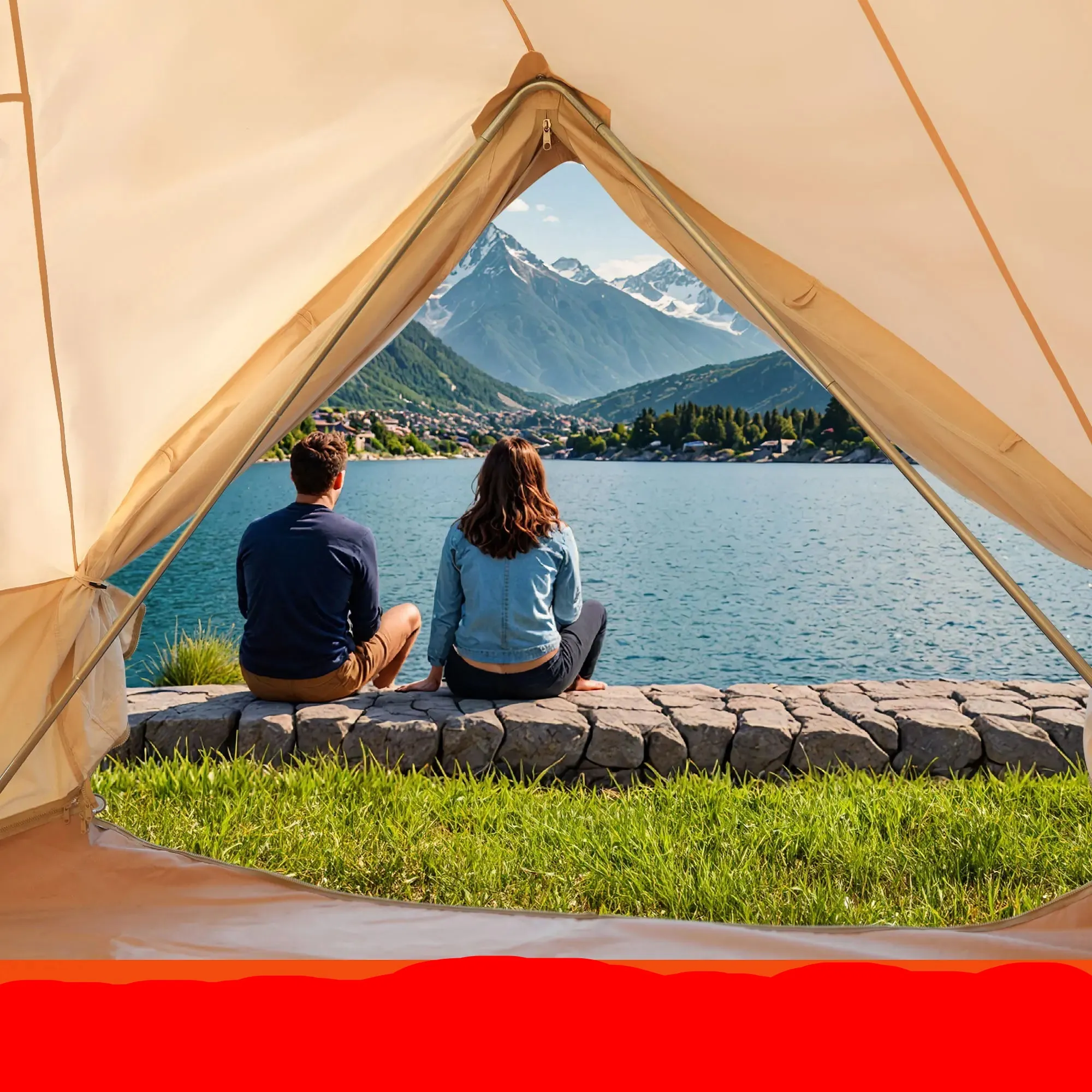 Single Door Cotton Canvas Bell Tent