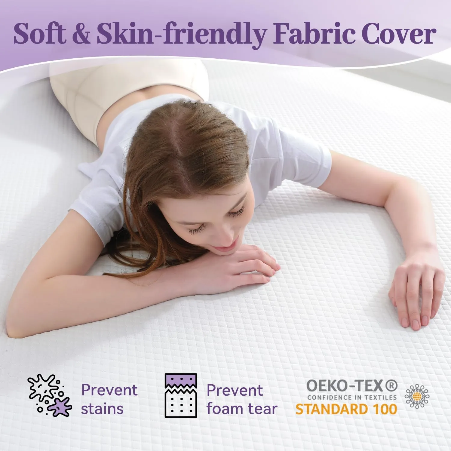 SINWEEK 2 Inch Gel Memory Foam Mattress Topper Queen Size, Ventilated High Density Pad for Back Pain, Bed Topper with Removable Soft Cover, CertiPUR-US Certified