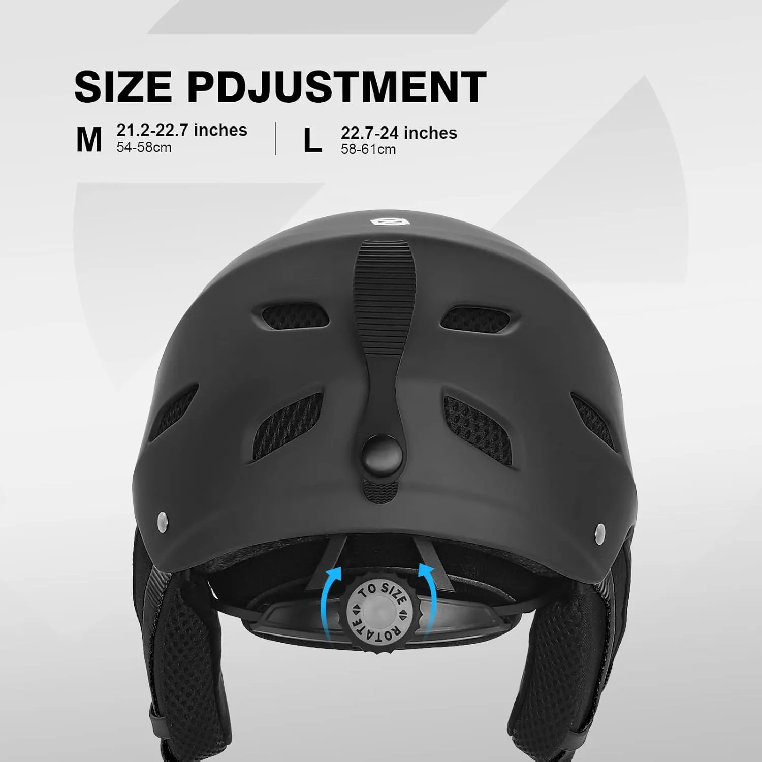 Ski Helmet for Adult, Shockproof Protective ABS Hard Shell with EPS Foam, Snowboard Helmet for Men Women and Youth