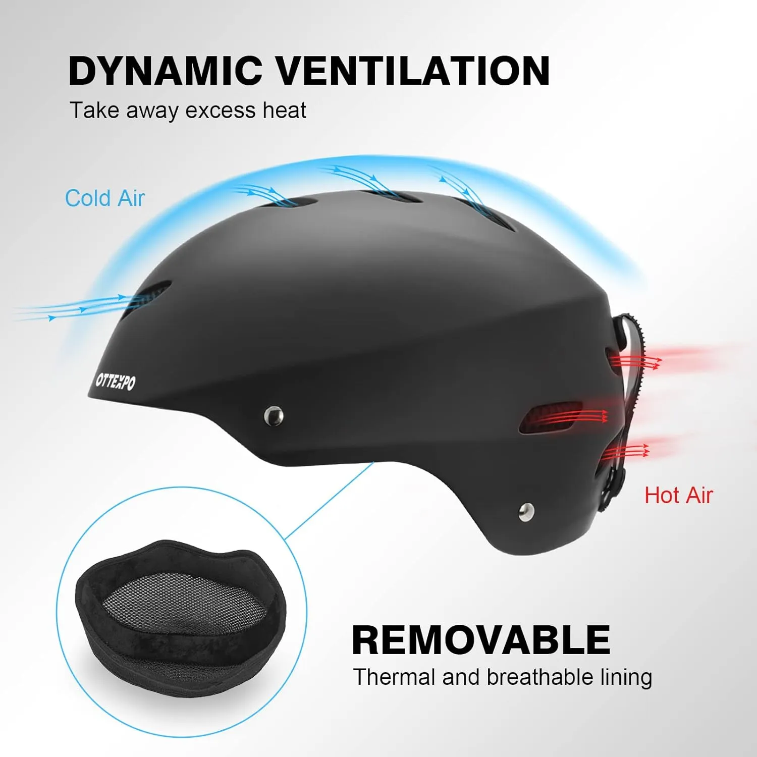 Ski Helmet for Adult, Shockproof Protective ABS Hard Shell with EPS Foam, Snowboard Helmet for Men Women and Youth