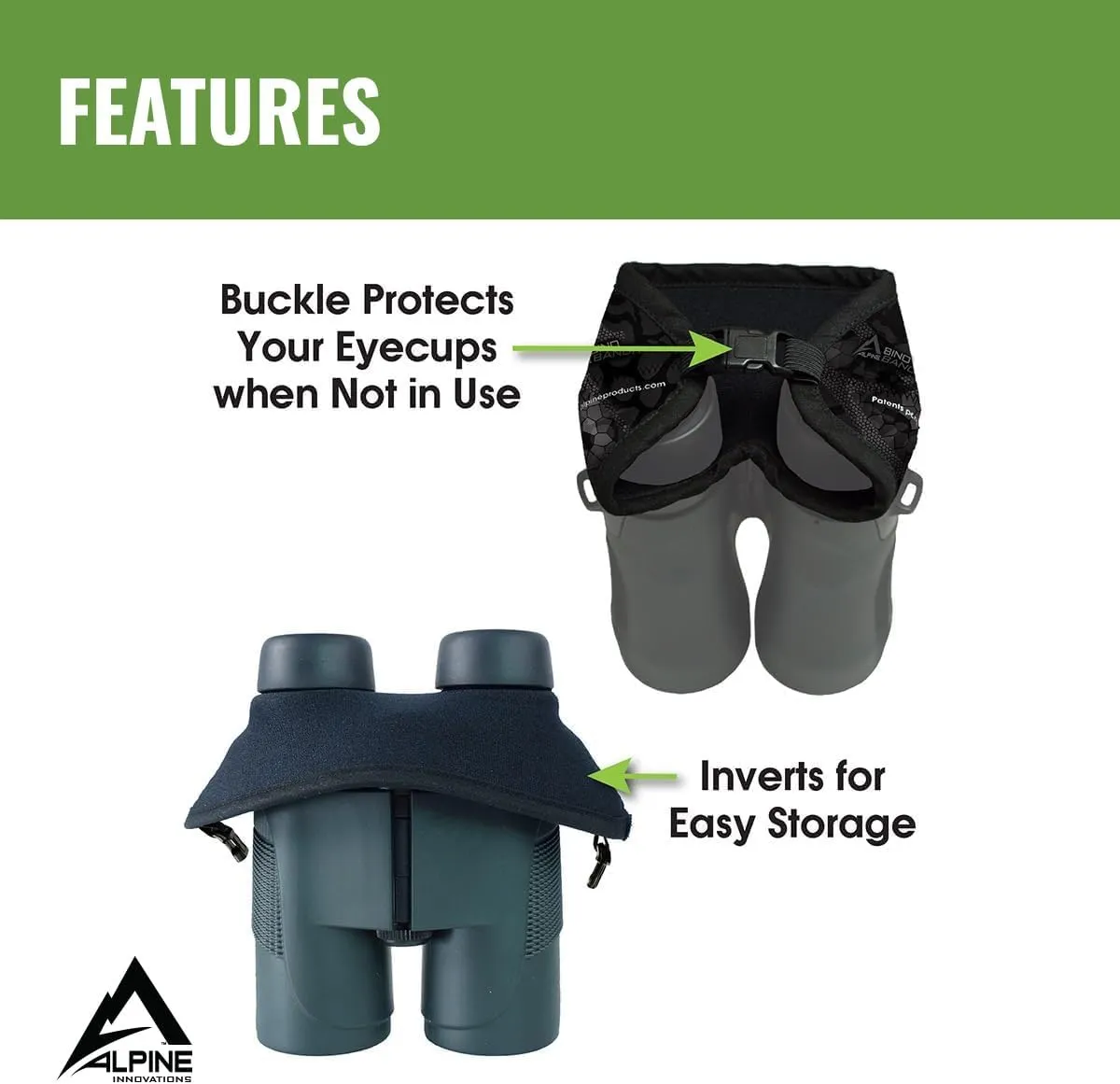 Slicker Bino Bandit - Blocks Glare, Improves Visual Acuity and Reduces Eye Fatigue. FITS All Binoculars, Charcoal