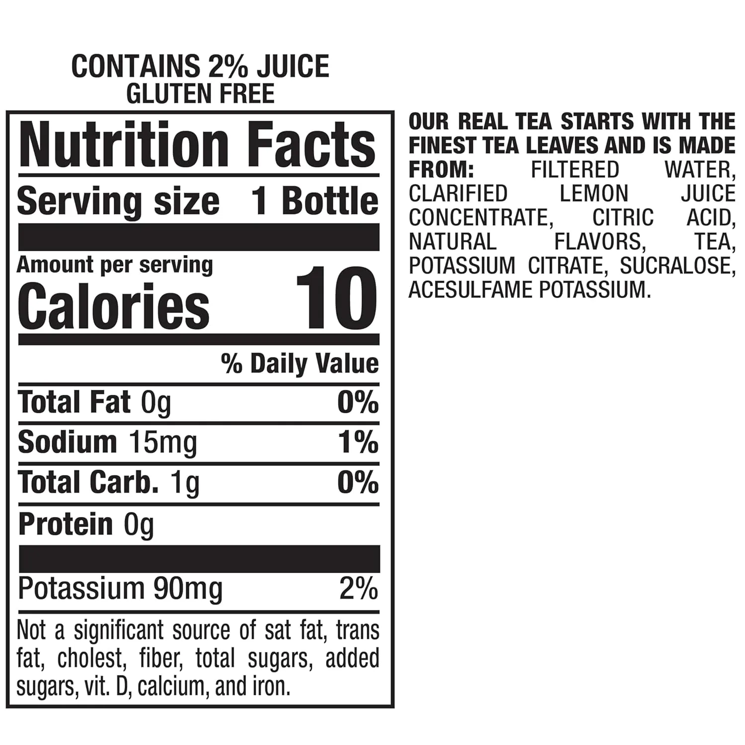 Snapple Zero Sugar Half 'n Half Tea, 16 fl oz recycled plastic bottle, Pack of 12
