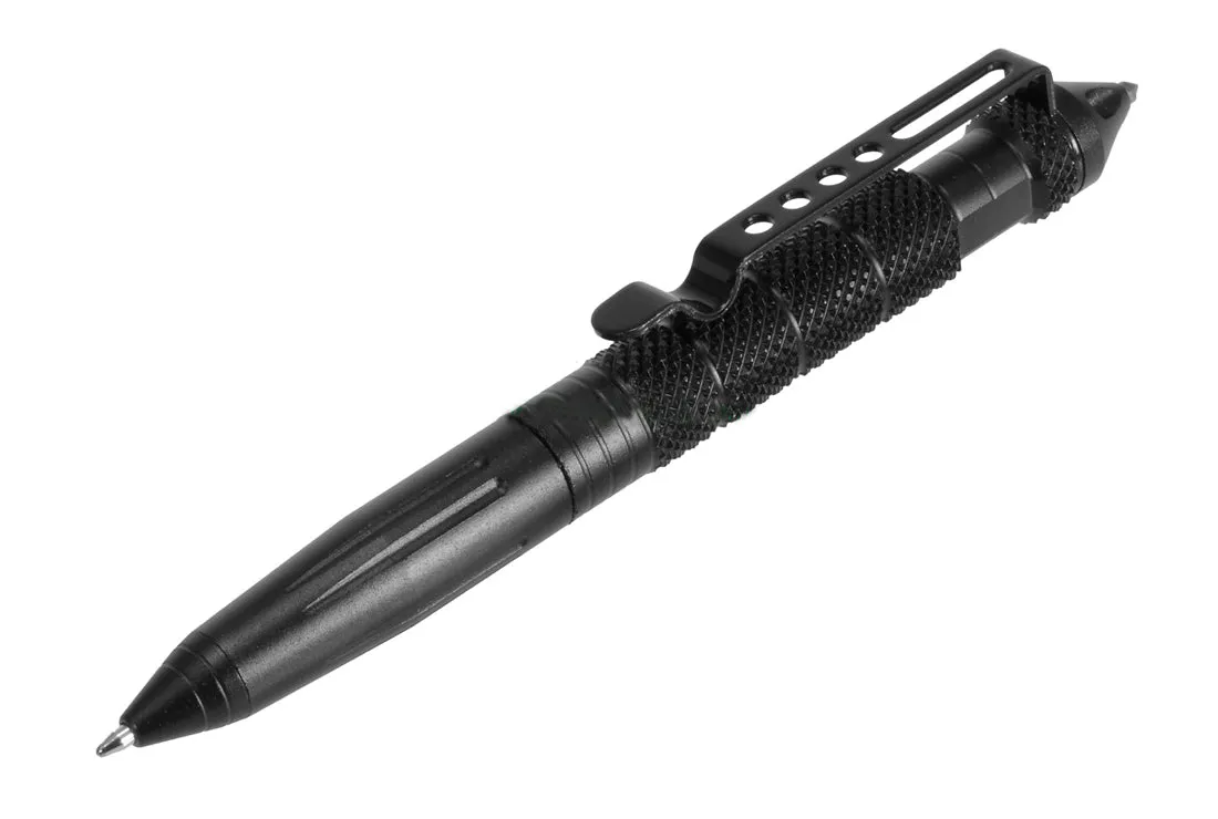 SOCOM Tactical Pen with Glass Breaker and Self Defense Tip - Black Aluminum