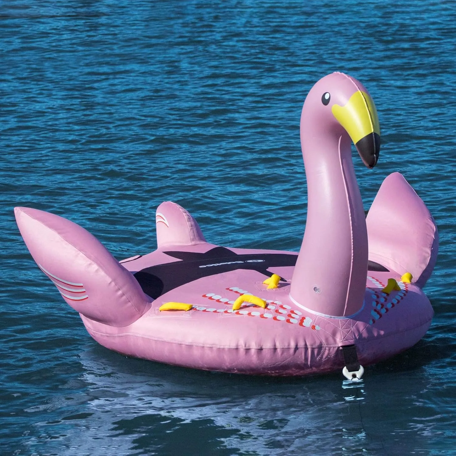 Solstice Lay-On Flamingo Towable Inflatable Raft, Multicolor, one Size