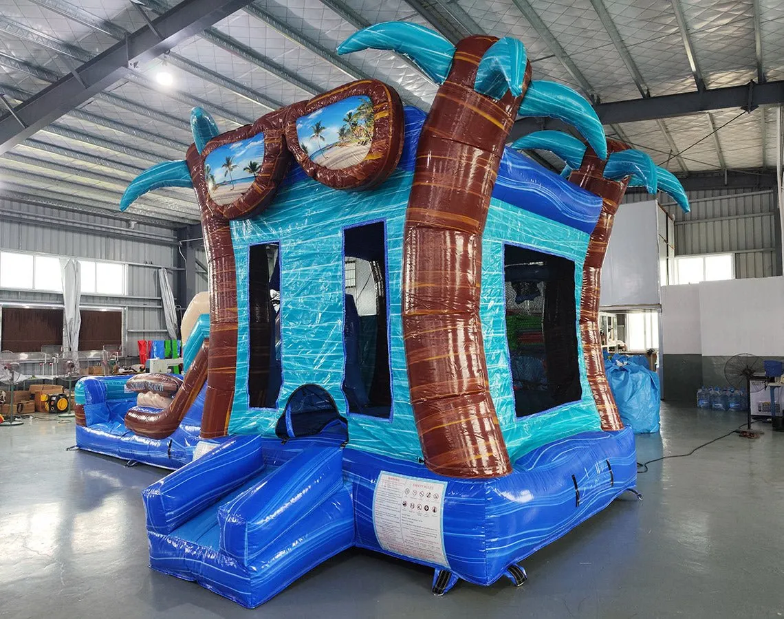 South Beach Econo Bounce House with Slide (Wet/Dry)