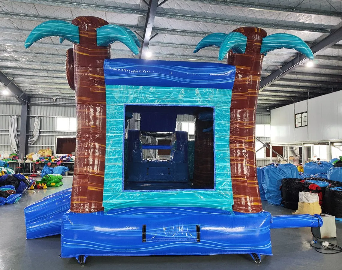 South Beach Econo Bounce House with Slide (Wet/Dry)