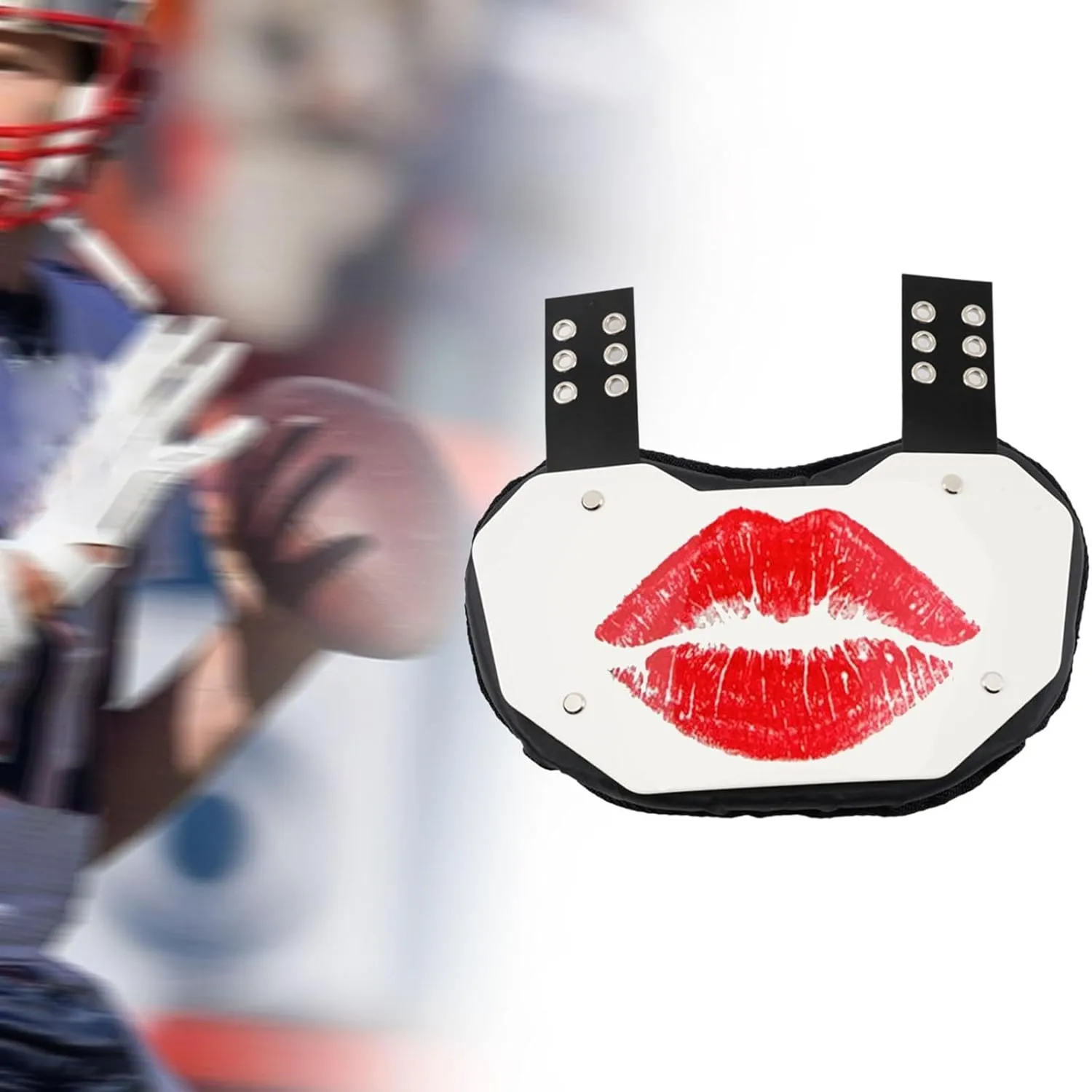 Sports Back Bone Plate, Football Back Plate, Rear Lower Back Protector Hard Outer Shell & Contoured Foam, Impact Protection