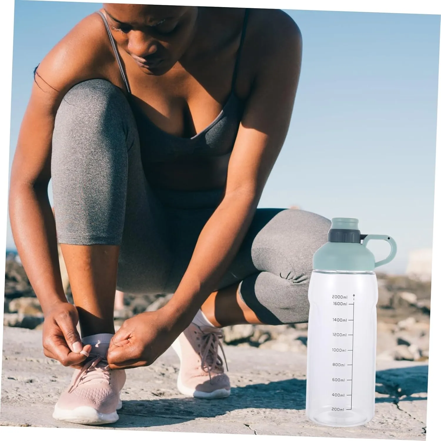Sports Water Kettle Large Capacity Water Bottle Durable Plastic for Fitness