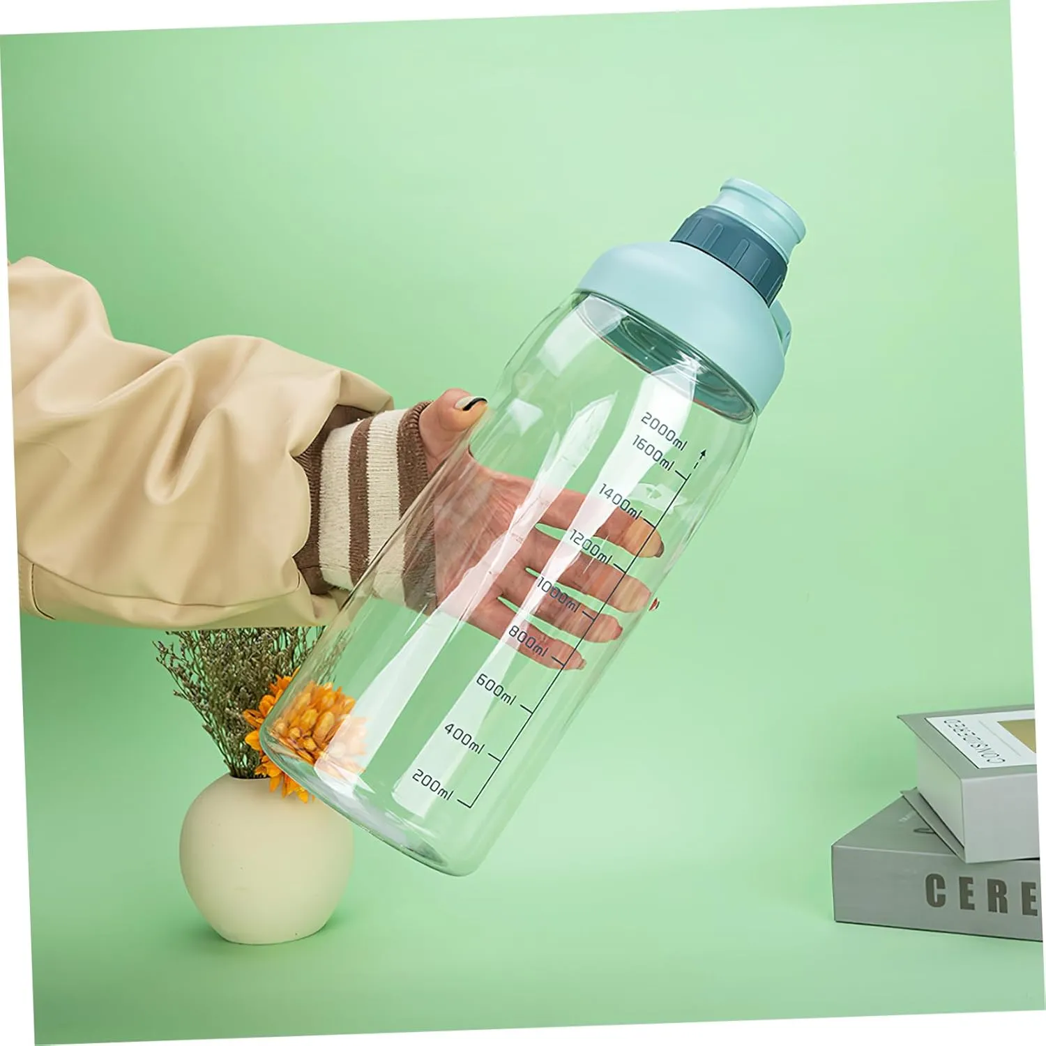 Sports Water Kettle Large Capacity Water Bottle Durable Plastic for Fitness