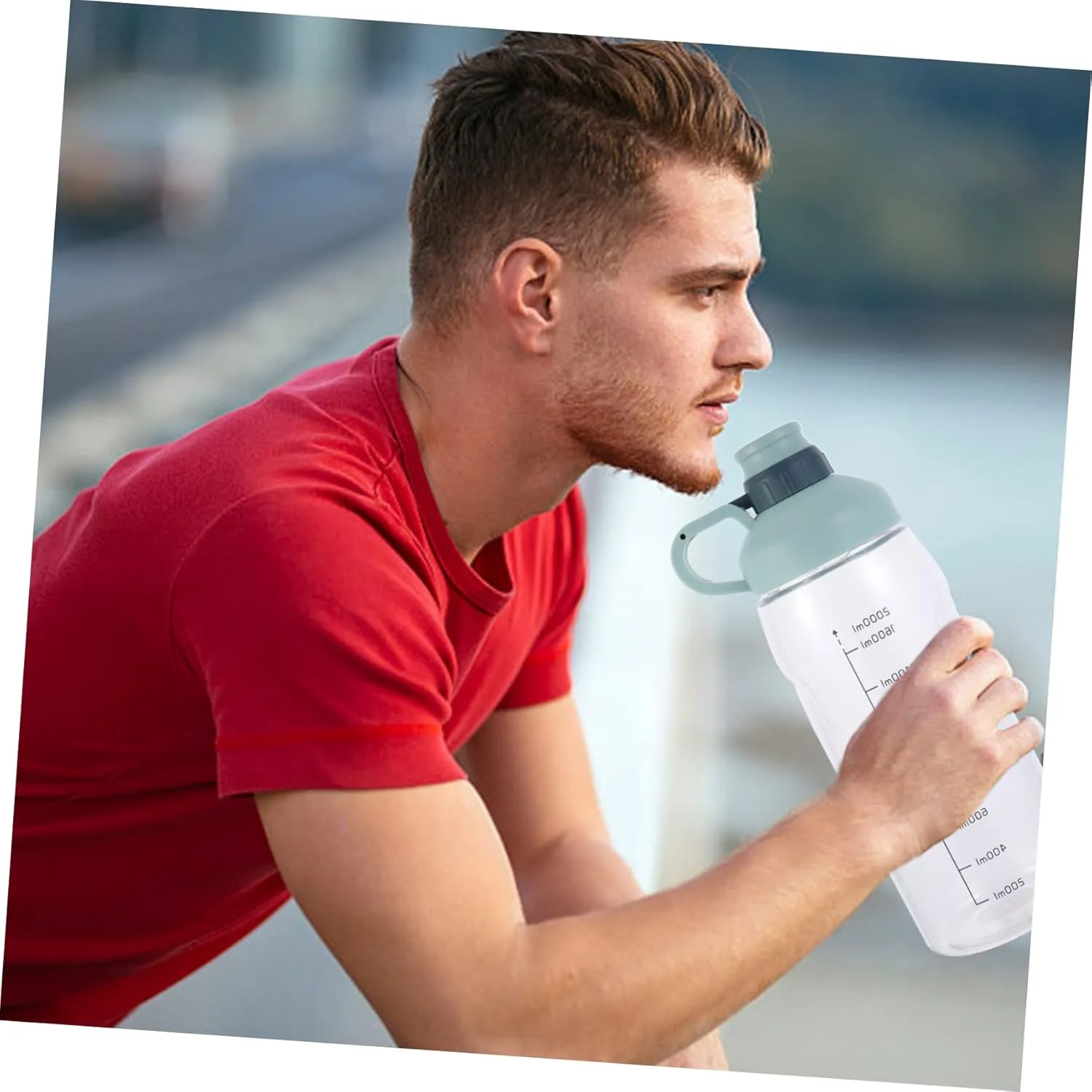 Sports Water Kettle Large Capacity Water Bottle Durable Plastic for Fitness