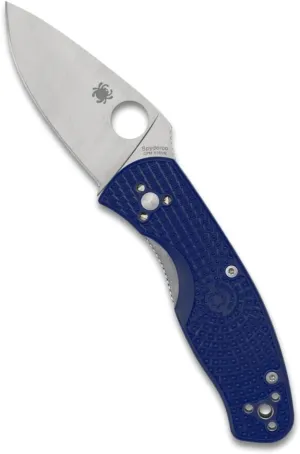 Spyderco Persistence Lightweight Folding Pocket Knife with 2.75 Inch CPM S35VN Steel Blade and Blue FRN Handle - PlainEdge - C136PBL