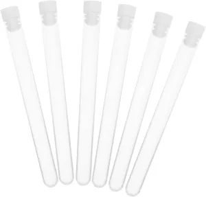 Storage Tubes Caps 50pcs Plastic Test Tube Lids for Sewing Handbag Tube for Storing Jewelry and Needles 16x1.6cm