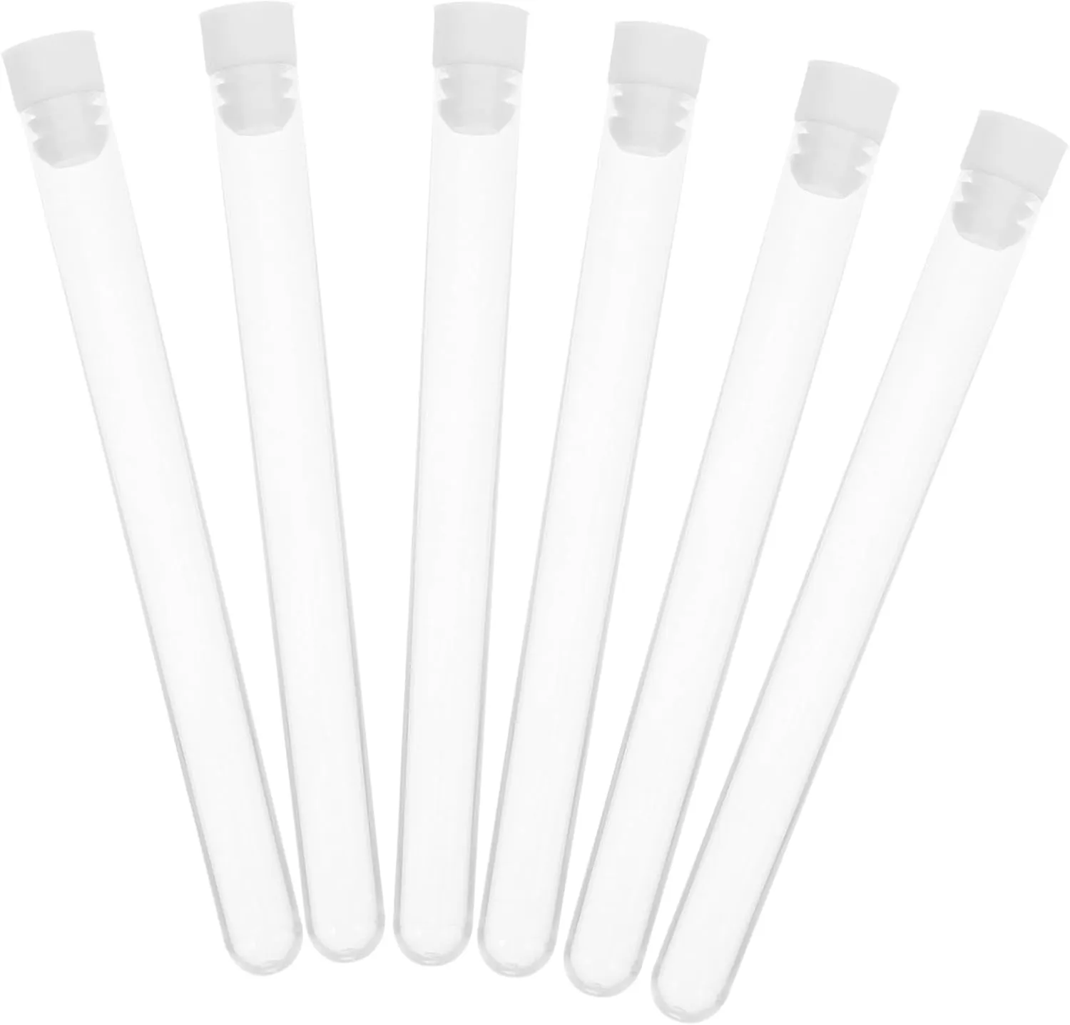 Storage Tubes Caps 50pcs Plastic Test Tube Lids for Sewing Handbag Tube for Storing Jewelry and Needles 16x1.6cm
