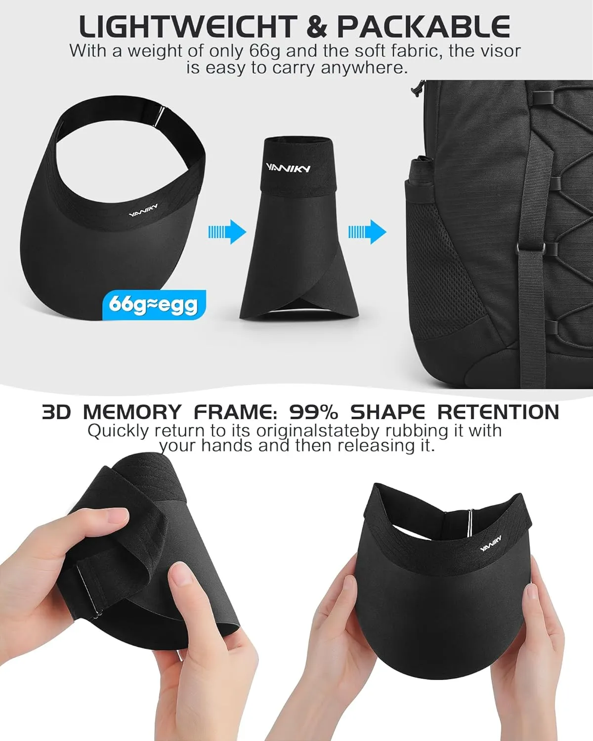 Sun Visor Hats for Women/Men Sun Protection UPF 50  Lightweight Sport Hats Adjustable Empty Top Cap Ponytail Cap