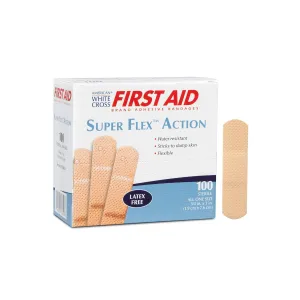 Super Flex Foam Adhesive Strips, Sterile, 3/4" x 3", 100/Box, 12 Box/Case (Pack of 1200)