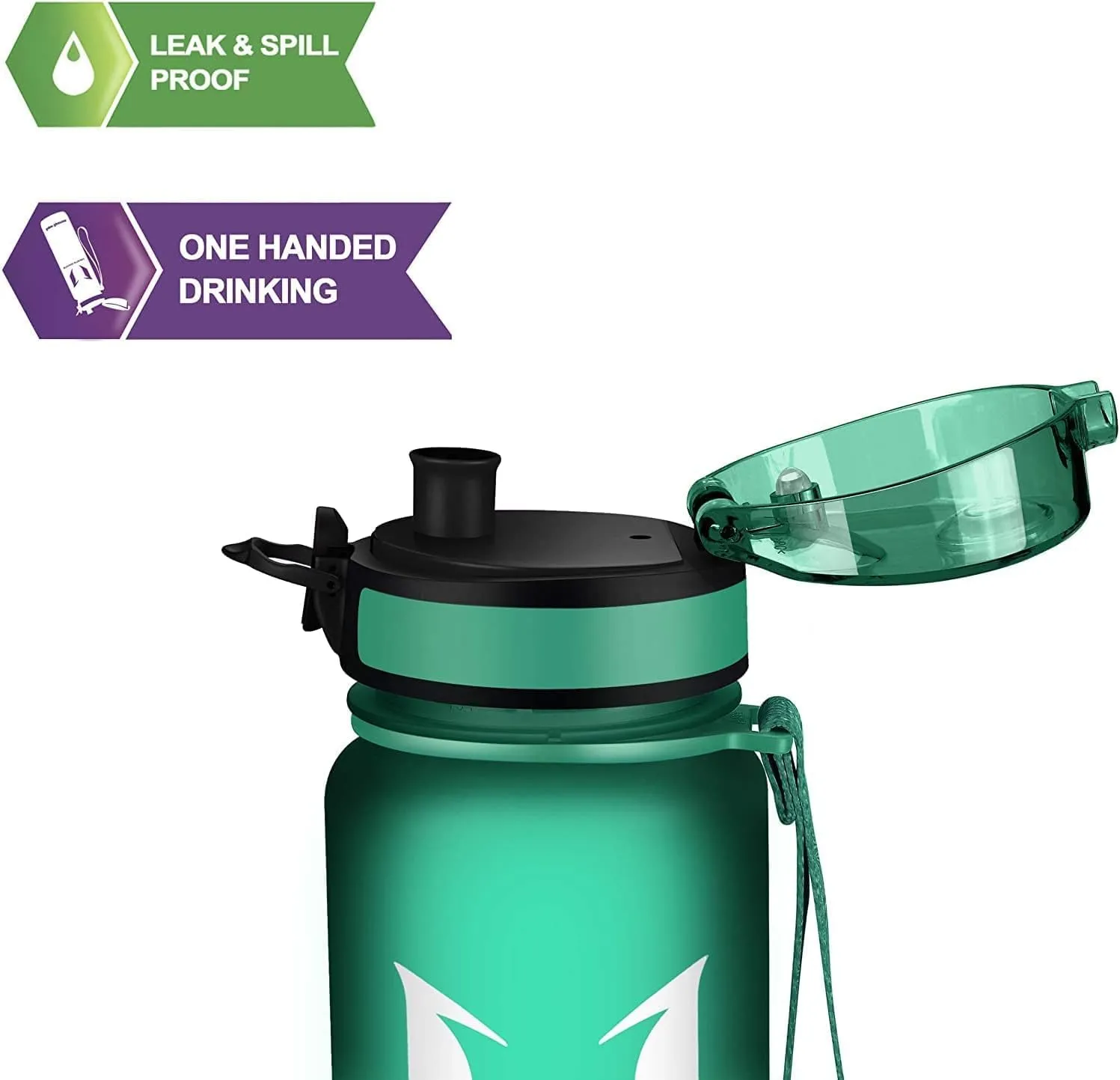 Super Sparrow Water Bottle - 12 oz/17 oz/25 oz/32 oz - BPA Free Tritan Water Bottles - One Touch Opening - Leak-proof Plastic Bottle - Kids Water Bottle for Office, Gym, Outdoor, Sports