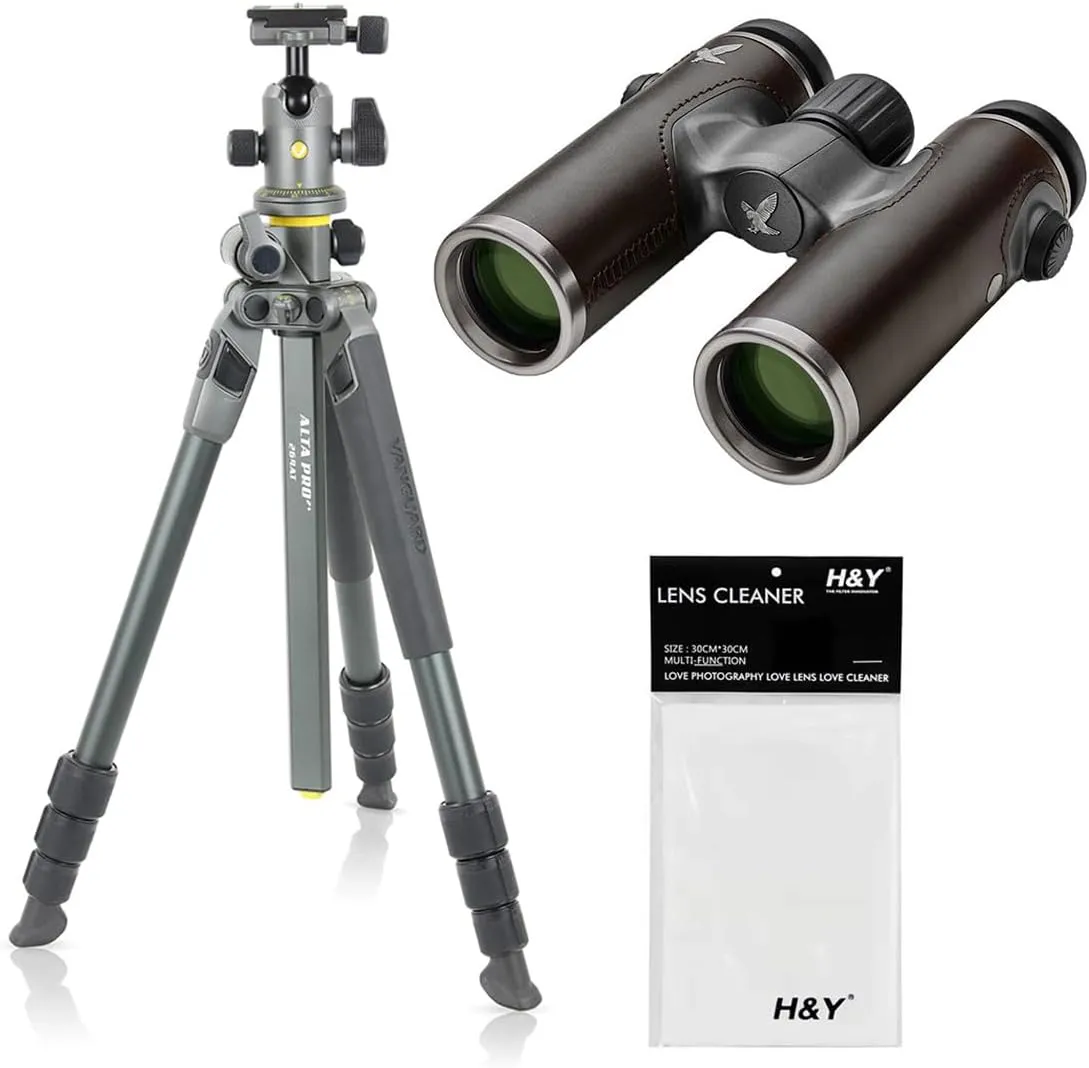 Swarovski Optik 10x30 CL Companion Nomad Waterproof Roof Prism Binoculars, Bundle with ALTA PRO 2  264AB 4-Section Aluminum Tripod