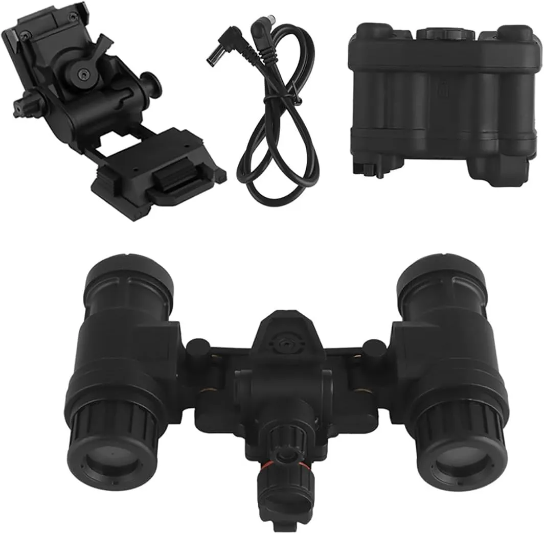 Tactical Airsoft Hunting AN/PVS31 Dummy Night Vision Goggles Model with Mount, No Function Night Vision Binoculars & Goggles for Tactical Helmet NVG Mount, Cosplay Prop
