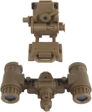 Tactical Airsoft Hunting Dummy AN/PVS31 Night Vision Goggles with Helmet Mount, No Function Binoculars Night Vision NVG Model Cosplay Prop (Black)