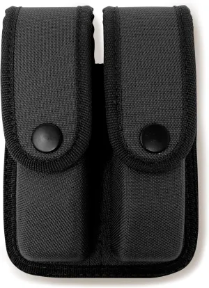 Tactical Concealment Magazine Pouch Holster - THERMOFOIL Material and Multi Use Holster with Belt Loop - Double Size Fits 9 mm and .40 Cal (Black/Double)