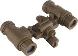 Tactical Dummy Night Vision Binoculars Model, Rotatable Goggles Helmet Mounts Compatible, Simulated Green Light, Cable & Case