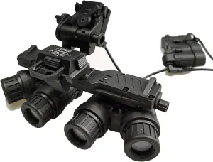 Tactical No Function GPNVG 18 Night Vision Goggles, Black Dummy Binoculars NVG Model with L4G24 Metal Helmet Mount Set Airsoft Hunting Prop