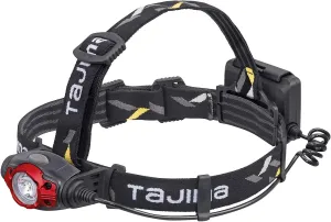 Tajima Grati-Lite Headlamp - 500 Lumen Extenal Battery LED Headlight with 3 Brightness Modes & Helmet Clips Included - LE-F501D