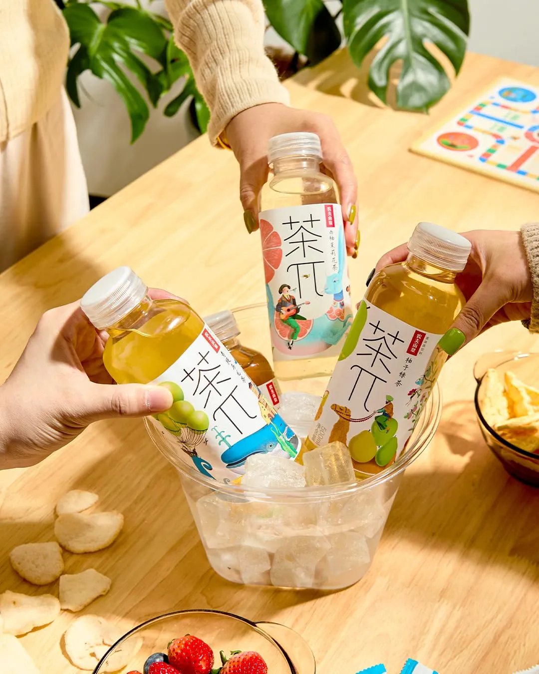 Tea PI Iced tea – Oolong Tea, Green Grape Sweet Iced Fruit Tea Bottles, Real Juice, -16.9 fl oz, 500mL, 15 Pack