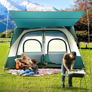 Tent for 4 to 8 Person, 2 Bedroom Family Tent, Camping Tents & Shelters, Instant Tent Double Layer Waterproof, 4 Season Tents Big Family Shelter for Backpacking Beach Picnic Outdoo